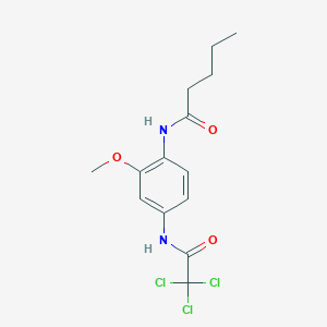 molecular formula C14H17Cl3N2O3 B4033134 N-{2-methoxy-4-[(trichloroacetyl)amino]phenyl}pentanamide 