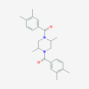 (2,5-Dimethylpiperazine-1,4-diyl)bis[(3,4-dimethylphenyl)methanone]