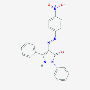 (4E)-4-[2-(4-nitrophenyl)hydrazinylidene]-2,5-diphenyl-2,4-dihydro-3H-pyrazol-3-one
