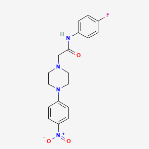 N-(4-fluorophenyl)-2-[4-(4-nitrophenyl)piperazin-1-yl]acetamide