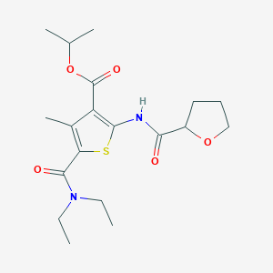 Propan-2-yl 5-(diethylcarbamoyl)-4-methyl-2-[(tetrahydrofuran-2-ylcarbonyl)amino]thiophene-3-carboxylate