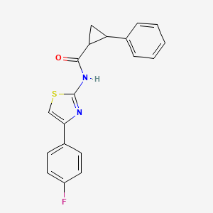 N-[4-(4-fluorophenyl)-1,3-thiazol-2-yl]-2-phenylcyclopropanecarboxamide