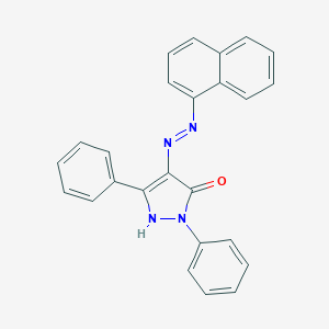 molecular formula C25H18N4O B403322 1,3-diphenyl-1H-pyrazole-4,5-dione 4-(1-naphthylhydrazone) 