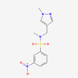 N-methyl-N-[(1-methyl-1H-pyrazol-4-yl)methyl]-3-nitrobenzenesulfonamide