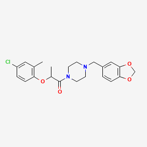 1-[4-(1,3-Benzodioxol-5-ylmethyl)piperazin-1-yl]-2-(4-chloro-2-methylphenoxy)propan-1-one