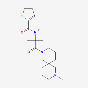 N-[2-methyl-1-(8-methyl-2,8-diazaspiro[5.5]undecan-2-yl)-1-oxopropan-2-yl]thiophene-2-carboxamide