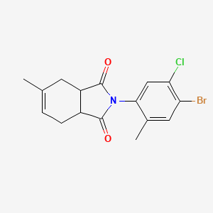 molecular formula C16H15BrClNO2 B4033369 2-(4-Bromo-5-chloro-2-methylphenyl)-5-methyl-3a,4,7,7a-tetrahydroisoindole-1,3-dione 