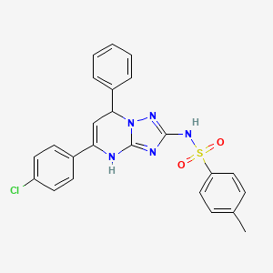 N-[5-(4-CHLOROPHENYL)-7-PHENYL-4H,7H-[1,2,4]TRIAZOLO[1,5-A]PYRIMIDIN-2-YL]-4-METHYLBENZENE-1-SULFONAMIDE