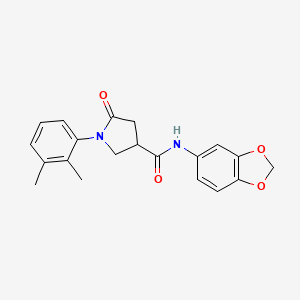 molecular formula C20H20N2O4 B4033388 N-(1,3-benzodioxol-5-yl)-1-(2,3-dimethylphenyl)-5-oxopyrrolidine-3-carboxamide 