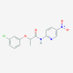 2-(3-chlorophenoxy)-N-(5-nitropyridin-2-yl)propanamide