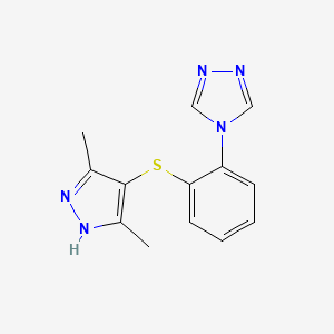 4-{2-[(3,5-dimethyl-1H-pyrazol-4-yl)thio]phenyl}-4H-1,2,4-triazole