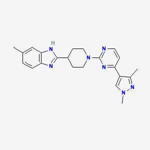 2-{1-[4-(1,3-dimethyl-1H-pyrazol-4-yl)-2-pyrimidinyl]-4-piperidinyl}-5-methyl-1H-benzimidazole bis(trifluoroacetate)