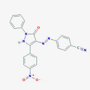 4-[2-(3-{4-nitrophenyl}-5-oxo-1-phenyl-1,5-dihydro-4H-pyrazol-4-ylidene)hydrazino]benzonitrile