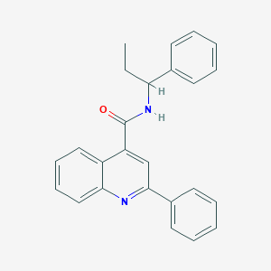 molecular formula C25H22N2O B4033497 2-phenyl-N-(1-phenylpropyl)quinoline-4-carboxamide 