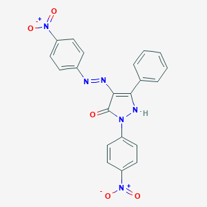 (4E)-2-(4-nitrophenyl)-4-[2-(4-nitrophenyl)hydrazinylidene]-5-phenyl-2,4-dihydro-3H-pyrazol-3-one