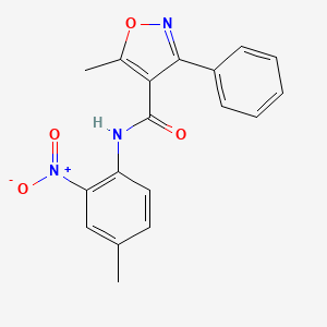 5-METHYL-N-(4-METHYL-2-NITROPHENYL)-3-PHENYL-12-OXAZOLE-4-CARBOXAMIDE