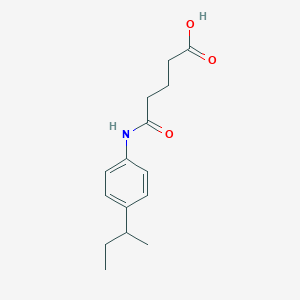 molecular formula C15H21NO3 B4033618 4-{[4-(BUTAN-2-YL)PHENYL]CARBAMOYL}BUTANOIC ACID 