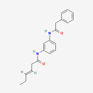 (3E)-N-{3-[(2-phenylacetyl)amino]phenyl}hex-3-enamide