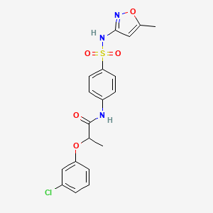 2-(3-CHLOROPHENOXY)-N-{4-[(5-METHYL-12-OXAZOL-3-YL)SULFAMOYL]PHENYL}PROPANAMIDE