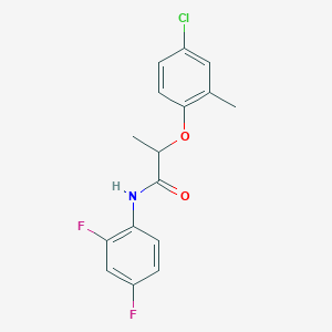 molecular formula C16H14ClF2NO2 B4033641 2-(4-chloro-2-methylphenoxy)-N-(2,4-difluorophenyl)propanamide 