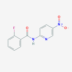 molecular formula C12H8FN3O3 B4033684 2-fluoro-N-(5-nitropyridin-2-yl)benzamide 