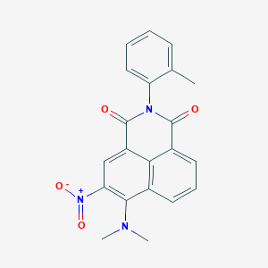 molecular formula C21H17N3O4 B4033706 6-(dimethylamino)-2-(2-methylphenyl)-5-nitro-1H-benzo[de]isoquinoline-1,3(2H)-dione 