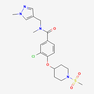 3-chloro-N-methyl-N-[(1-methyl-1H-pyrazol-4-yl)methyl]-4-{[1-(methylsulfonyl)-4-piperidinyl]oxy}benzamide