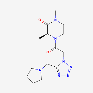 (3S)-1,3-dimethyl-4-{[5-(1-pyrrolidinylmethyl)-1H-tetrazol-1-yl]acetyl}-2-piperazinone