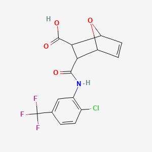 3-{[2-Chloro-5-(trifluoromethyl)phenyl]carbamoyl}-7-oxabicyclo[2.2.1]hept-5-ene-2-carboxylic acid