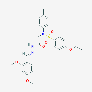 molecular formula C26H29N3O6S B403379 N-{2-[2-(2,4-dimethoxybenzylidene)hydrazino]-2-oxoethyl}-4-ethoxy-N-(4-methylphenyl)benzenesulfonamide 
