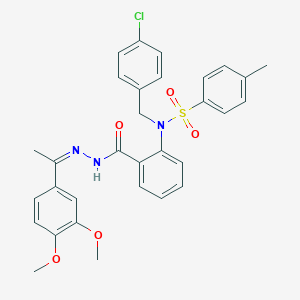 molecular formula C31H30ClN3O5S B403380 N-(4-chlorobenzyl)-N-[2-({2-[1-(3,4-dimethoxyphenyl)ethylidene]hydrazino}carbonyl)phenyl]-4-methylbenzenesulfonamide 