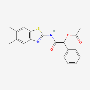 2-[(5,6-dimethyl-1,3-benzothiazol-2-yl)amino]-2-oxo-1-phenylethyl acetate