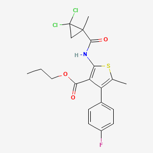 Propyl 2-{[(2,2-dichloro-1-methylcyclopropyl)carbonyl]amino}-4-(4-fluorophenyl)-5-methylthiophene-3-carboxylate