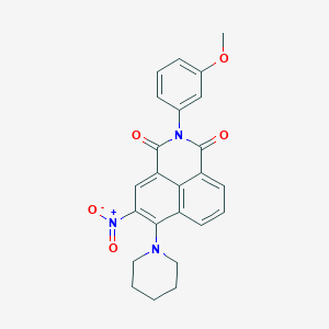 2-(3-METHOXYPHENYL)-5-NITRO-6-PIPERIDINO-1H-BENZO[DE]ISOQUINOLINE-1,3(2H)-DIONE