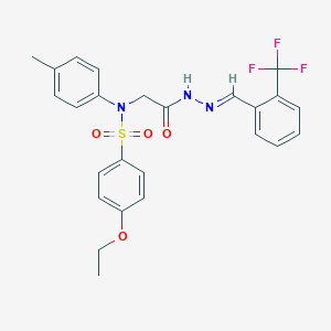molecular formula C25H24F3N3O4S B403389 4-ethoxy-N-(4-methylphenyl)-N-(2-oxo-2-{2-[2-(trifluoromethyl)benzylidene]hydrazino}ethyl)benzenesulfonamide 
