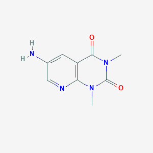 molecular formula C9H10N4O2 B040339 6-氨基-1,3-二甲基吡啶并[2,3-d]嘧啶-2,4(1H,3H)-二酮 CAS No. 112734-89-1