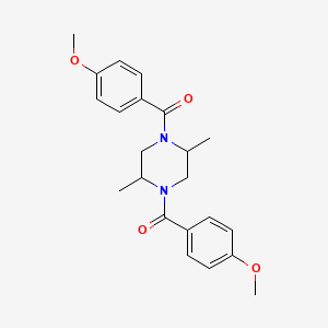 (2,5-Dimethylpiperazine-1,4-diyl)bis[(4-methoxyphenyl)methanone]