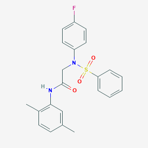 N-(2,5-dimethylphenyl)-2-[(4-fluorophenyl)(phenylsulfonyl)amino]acetamide