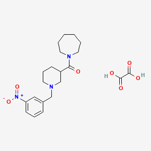 Azepan-1-yl-[1-[(3-nitrophenyl)methyl]piperidin-3-yl]methanone;oxalic acid