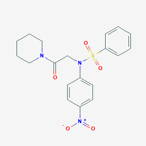 N-(4-Nitro-phenyl)-N-(2-oxo-2-piperidin-1-yl-ethyl)-benzenesulfonamide