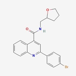 2-(4-bromophenyl)-N-(tetrahydrofuran-2-ylmethyl)quinoline-4-carboxamide