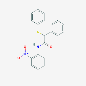 N-(4-methyl-2-nitrophenyl)-2-phenyl-2-(phenylsulfanyl)acetamide