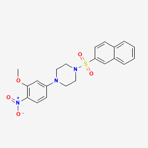 1-(3-methoxy-4-nitrophenyl)-4-(naphthalen-2-ylsulfonyl)piperazine