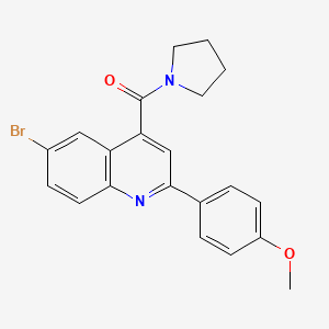 6-bromo-2-(4-methoxyphenyl)-4-(1-pyrrolidinylcarbonyl)quinoline