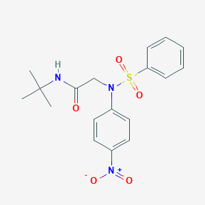 N-(1,1-dimethylethyl)-2-[{4-nitrophenyl}(phenylsulfonyl)amino]acetamide