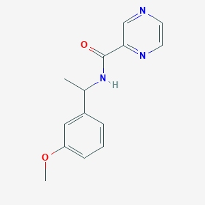 N-[1-(3-methoxyphenyl)ethyl]pyrazine-2-carboxamide