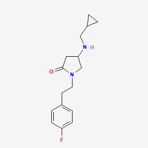 4-[(cyclopropylmethyl)amino]-1-[2-(4-fluorophenyl)ethyl]-2-pyrrolidinone