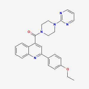 [2-(4-ETHOXYPHENYL)-4-QUINOLYL][4-(2-PYRIMIDINYL)PIPERAZINO]METHANONE