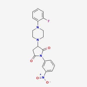 3-[4-(2-Fluorophenyl)piperazin-1-yl]-1-(3-nitrophenyl)pyrrolidine-2,5-dione