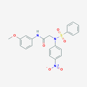 2-[Benzenesulfonyl-(4-nitro-phenyl)-amino]-N-(3-methoxy-phenyl)-acetamide